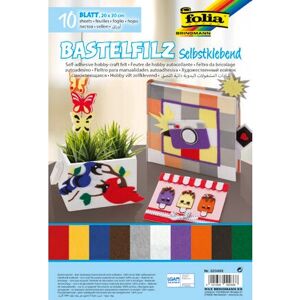 Folia Bastelfilz Selbstklebend - 10 Blätter, 20x30cm Folia Bastelfilz Selbstklebend - 10 Blätter, 20x30cm