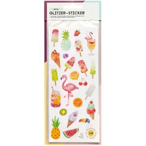 Folia Glitter-Sticker Exotic - 128 naklejek, 5 arkuszy Folia Glitter-Sticker Exotic - 128 naklejek, 5 arkuszy