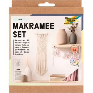 Kit di macramé Folia Boho per 2 decorazioni Kit di macramé Folia Boho per 2 decorazioni
