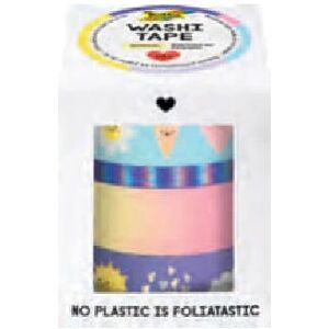 Folia Bastelband - Mehrfarbig - 4 Rollen - 15mm x 5m Folia Bastelband - Mehrfarbig - 4 Rollen - 15mm x 5m