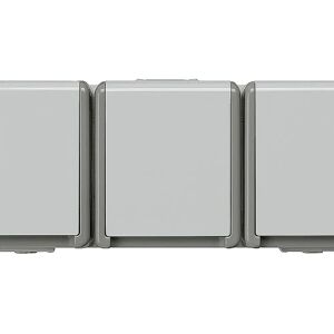 Siemens Model 5UB4731 - Gray, 3-gang IP44 Electrical Outlet Siemens Model 5UB4731 - Gray, 3-gang IP44 Electrical Outlet