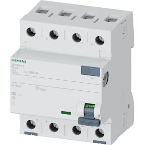 Siemens 5SV3642-6 Residual Current Breaker - 4-Pole, 25A, 300mA, 400V Siemens 5SV3642-6 Residual Current Breaker - 4-Pole, 25A, 300mA, 400V