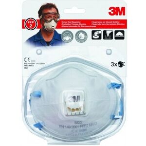 3M 8822C3 Dust Mask - FFP2 - White - 3 pcs 3M 8822C3 Dust Mask - FFP2 - White - 3 pcs
