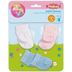 Heless poppensokken set van 3 paar - Roze, Wit, Blauw Heless poppensokken set van 3 paar - Roze, Wit, Blauw