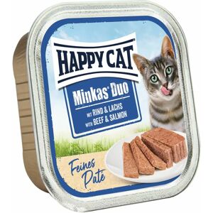 Happy Cat Minkas Duo Rund & Zalm - Natvoer voor katten Happy Cat Minkas Duo Rund & Zalm - Natvoer voor katten