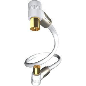 In-Akustik Premium HDTV antenneverlengkabel - 5m, Wit, 75Ω, Drievoudige afscherming In-Akustik Premium HDTV antenneverlengkabel - 5m, Wit, 75Ω, Drievoudige afscherming