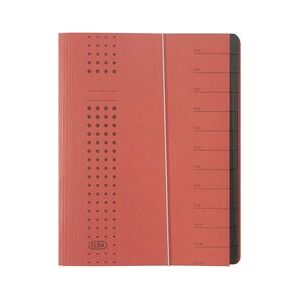 Elba Model 400001993 Divider Book - 12 Compartments, A4, Red Elba Model 400001993 Divider Book - 12 Compartments, A4, Red