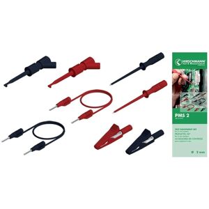 SKS Hirschmann PMS 2 Målekabelsæt - 2 mm, Sort, Rød SKS Hirschmann PMS 2 Målekabelsæt - 2 mm, Sort, Rød
