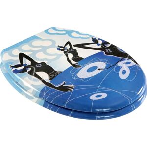 ADOB DJ Bunt Holz-Oval WC-Sitz - Toil-Set ADOB DJ Bunt Holz-Oval WC-Sitz - Toil-Set