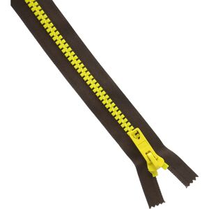 Prym Dark Brown & Yellow Chunky Open End Zipper - Zip for Bags & Decor Prym Dark Brown & Yellow Chunky Open End Zipper - Zip for Bags & Decor