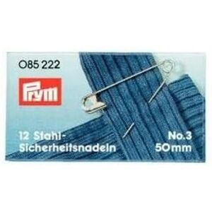 Prym Safety Pins Silver - 50mm - Dressmaking - safety pins Prym Safety Pins Silver - 50mm - Dressmaking - safety pins