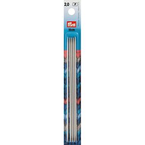 Aiguilles à tricoter doubles perles grises Prym - Publicité Aiguilles à tricoter doubles perles grises Prym - Publicité