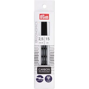 Aiguilles à tricoter Prym Ergonomics 6" Pointe double Carbone 2,5mm Aiguilles à tricoter Prym Ergonomics 6" Pointe double Carbone 2,5mm