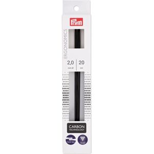 Prym Ergonomics 8" Podwójne końcówki drutów z włókna węglowego - Druty do dziania Prym Ergonomics 8" Podwójne końcówki drutów z włókna węglowego - Druty do dziania