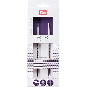 Prym Circular Knitting Needles - Ergonomic, 6mm x 60cm Prym Circular Knitting Needles - Ergonomic, 6mm x 60cm