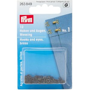 Prym 1 Eyes Hooks Brass - Hooks and Eyes Prym 1 Eyes Hooks Brass - Hooks and Eyes