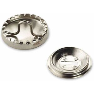 Prym Brass Silver Cover Buttons - 23 mm - Cover Buttons Prym Brass Silver Cover Buttons - 23 mm - Cover Buttons