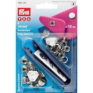 Prym 390120 Button Fastener - Brass, Silver, 10mm - Button Fastener Prym 390120 Button Fastener - Brass, Silver, 10mm - Button Fastener