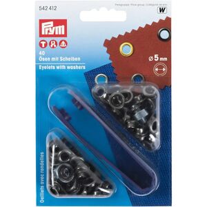 PRYM 542412 Eyelets and Washers - Brass, 5.0 mm, Antique Steel PRYM 542412 Eyelets and Washers - Brass, 5.0 mm, Antique Steel