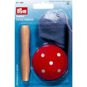 Prym Darning Mushroom - Red, 60mm, Wood - Darning Tool Prym Darning Mushroom - Red, 60mm, Wood - Darning Tool