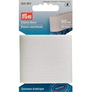 Prym 60mm Elastická Pasová Páska - Bílá - Šicí Doplněk Prym 60mm Elastická Pasová Páska - Bílá - Šicí Doplněk