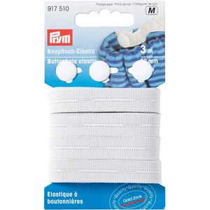 Prym 12mm Knopfloch elastisch & Knöpfe - Weiß - Knopf & Gummi für Taille Prym 12mm Knopfloch elastisch & Knöpfe - Weiß - Knopf & Gummi für Taille
