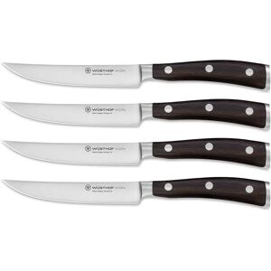 Wüsthof Ikon Steak Knife Set - 4 Piece, Brown Wüsthof Ikon Steak Knife Set - 4 Piece, Brown