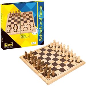 Idena 2en1 Échecs et Dame - 28,5x28,5cm FSC 100% - Publicité Idena 2en1 Échecs et Dame - 28,5x28,5cm FSC 100% - Publicité