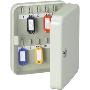 MAUL Gray Key Cabinet - Holds 20 Keys - Secure Wall Mount MAUL Gray Key Cabinet - Holds 20 Keys - Secure Wall Mount
