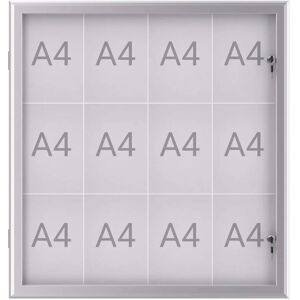 MAUL Excite Aluminium - Expositor externo de parede para 16 A4 - Prata MAUL Excite Aluminium - Expositor externo de parede para 16 A4 - Prata