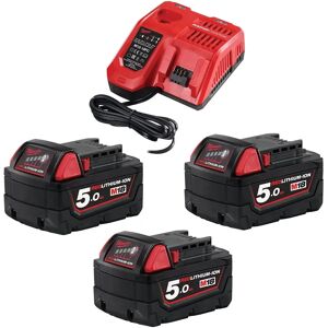 Milwaukee M18 NRG-503 Power Pack Kit - 3 Batterier 5,0Ah + Snabbladdare Milwaukee M18 NRG-503 Power Pack Kit - 3 Batterier 5,0Ah + Snabbladdare