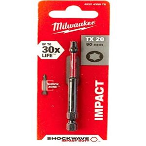 Embout de Impact Milwaukee - 90mm TX20 - Usage Intensif Embout de Impact Milwaukee - 90mm TX20 - Usage Intensif
