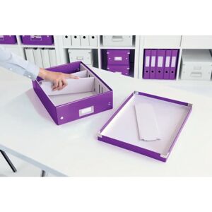 Leitz Purple Medium Storage Box with Compartments - Office & Home Organizer Leitz Purple Medium Storage Box with Compartments - Office & Home Organizer