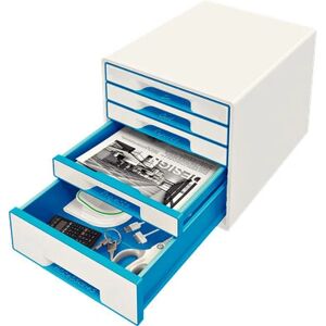 Leitz White & Blue 5-Drawer File Storage - File Storage Box Leitz White & Blue 5-Drawer File Storage - File Storage Box