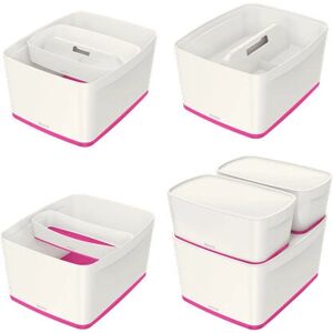 Esselte Model 5216-10-23 Pink White Storage Box - Storage Box Esselte Model 5216-10-23 Pink White Storage Box - Storage Box