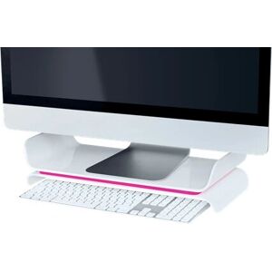 Leitz Pink & White Ergonomic Monitor Stand - 27 inch Leitz Pink & White Ergonomic Monitor Stand - 27 inch