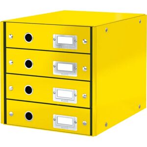 Leitz Yellow Desk Organizer with 4 Drawers - A4 Office Storage Leitz Yellow Desk Organizer with 4 Drawers - A4 Office Storage