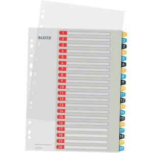 Leitz 12490000 Index Tabs - Langlebiges Polypropylen - 20er Set - A4 Maxi Leitz 12490000 Index Tabs - Langlebiges Polypropylen - 20er Set - A4 Maxi
