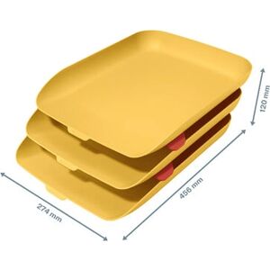 Leitz 53582019 Desk Tray - A4 Plastic Organizer - Yellow Leitz 53582019 Desk Tray - A4 Plastic Organizer - Yellow