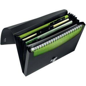 Leitz Black A4 Polypropylene Folder - 5 Compartments - Eco Friendly Leitz Black A4 Polypropylene Folder - 5 Compartments - Eco Friendly