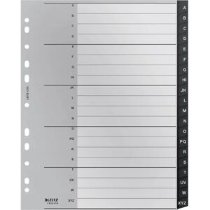 Leitz Sorte A4 Genanvendt Plast Divider - 20 Faner Leitz Sorte A4 Genanvendt Plast Divider - 20 Faner