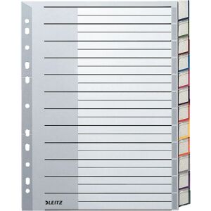 Leitz Onglets d'Index - Gris - A4 - Plastique Durable - Organisateur de Bureau Leitz Onglets d'Index - Gris - A4 - Plastique Durable - Organisateur de Bureau