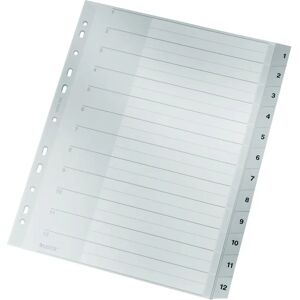 Leitz 12820000 Index Numérique en Carton Gris A4 Leitz 12820000 Index Numérique en Carton Gris A4