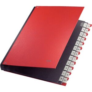 Leitz 59240025 Classeur en carton rouge A4 avec 24 compartiments - Publicité Leitz 59240025 Classeur en carton rouge A4 avec 24 compartiments - Publicité