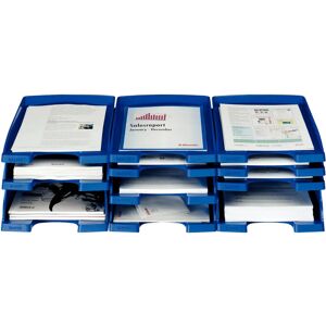 Leitz 52330035 Blue Desk Organizer - A4 Stackable Plastic Tray Leitz 52330035 Blue Desk Organizer - A4 Stackable Plastic Tray