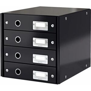 Leitz Model 604900 Black Storage Box with 4 Drawers Leitz Model 604900 Black Storage Box with 4 Drawers
