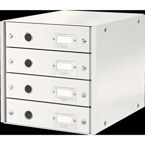 Leitz White MDF Storage Box with 4 Drawers - Storage Box Leitz White MDF Storage Box with 4 Drawers - Storage Box
