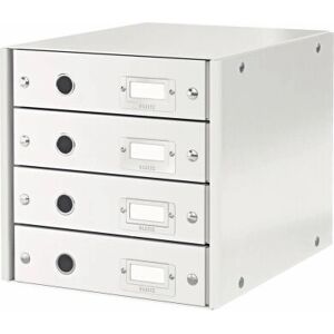 Leitz White MDF Storage Box with 4 Drawers - Storage Box Leitz White MDF Storage Box with 4 Drawers - Storage Box