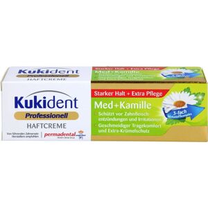 Kukident Soin dentaire Crème adhésive pour prothèse Med+Camomille - Publicité Kukident Soin dentaire Crème adhésive pour prothèse Med+Camomille - Publicité
