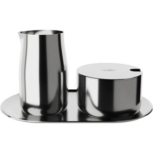 Set de lait et de sucre ALFI - Acier inoxydable - Avec plateau - Accessoire café - Publicité Set de lait et de sucre ALFI - Acier inoxydable - Avec plateau - Accessoire café - Publicité